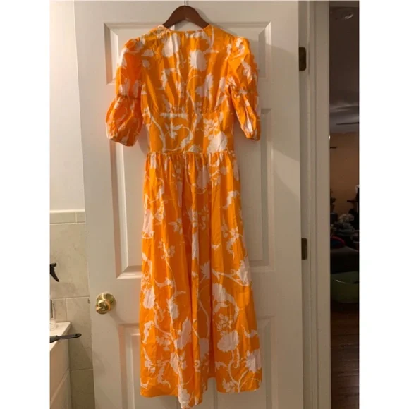 SHEIN Gathered Sleeve Button Front Floral Dress - Picture 6 of 11